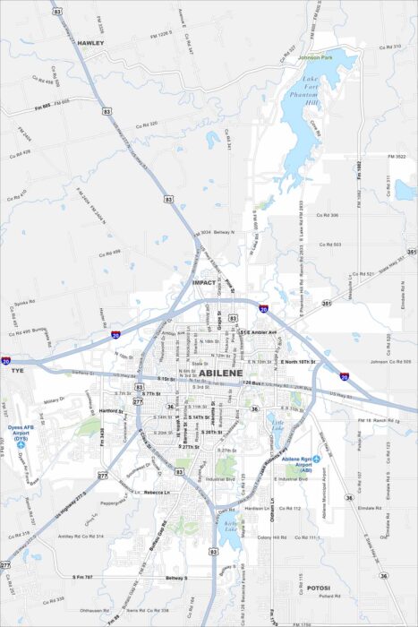 Abilene Map Texas