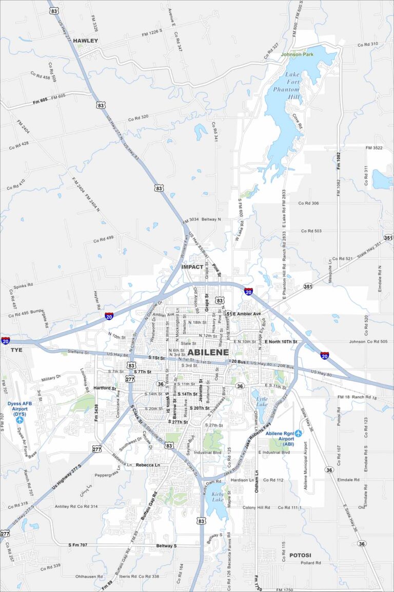 Abilene Map Texas