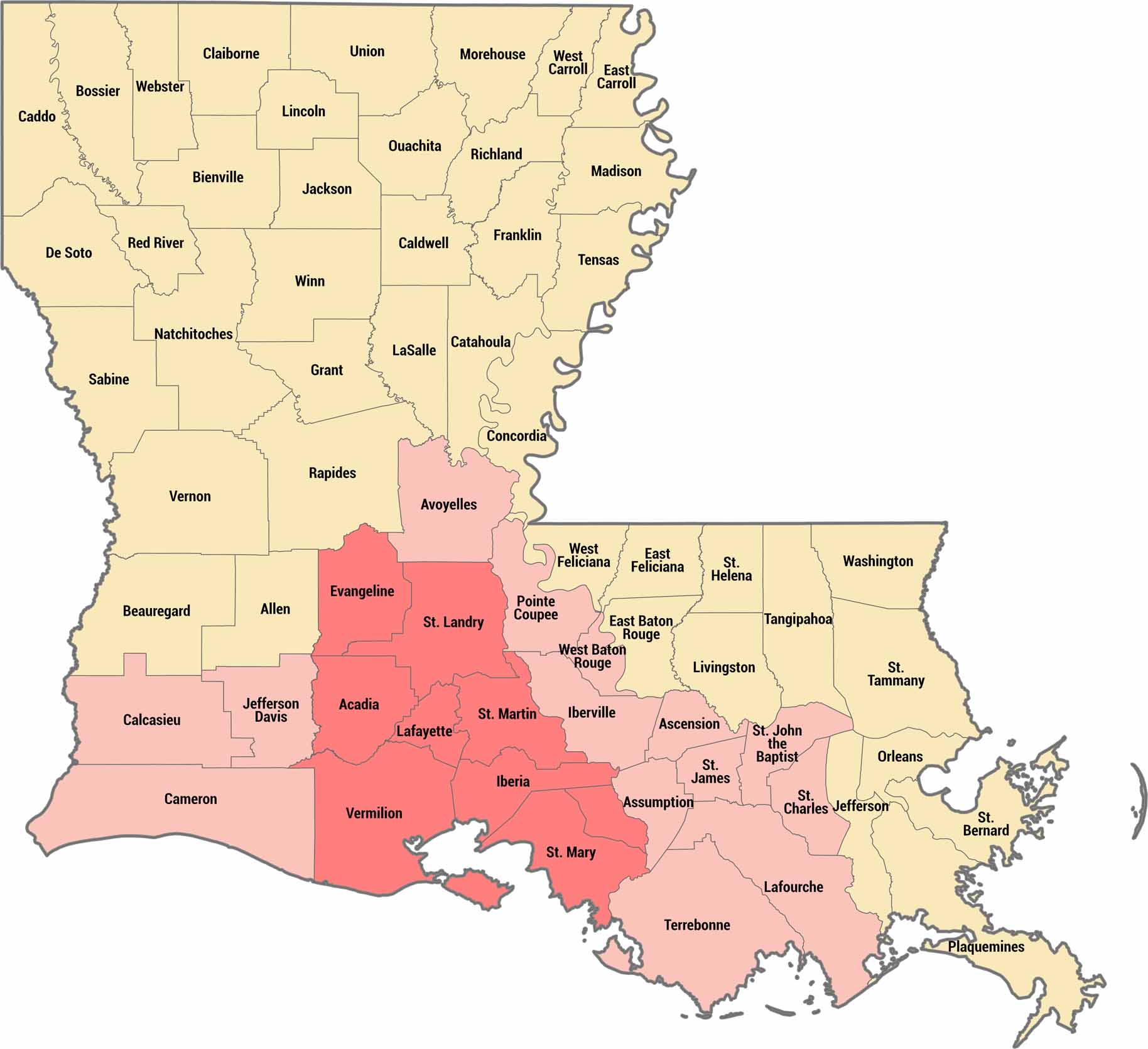 Acadiana Map