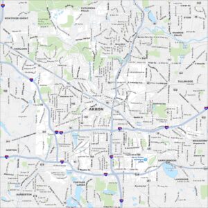 Akron Map Ohio
