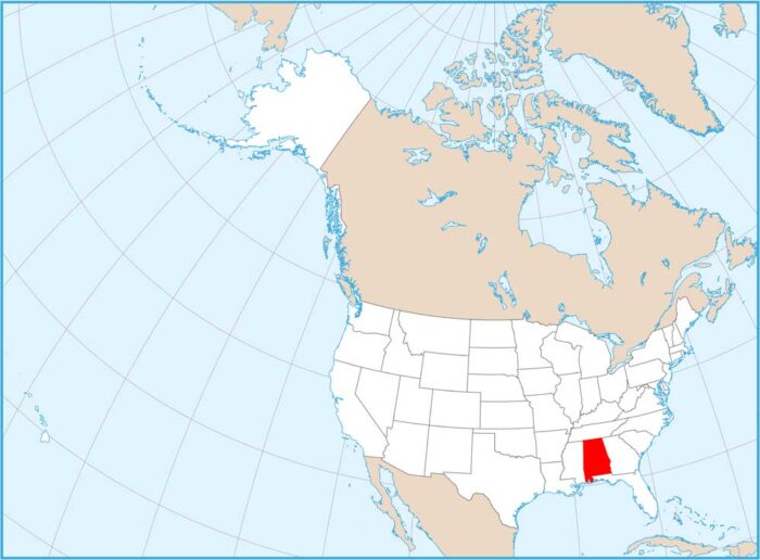 Alabama Physical Map - US Maps