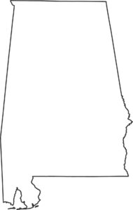 Alabama Outline Map