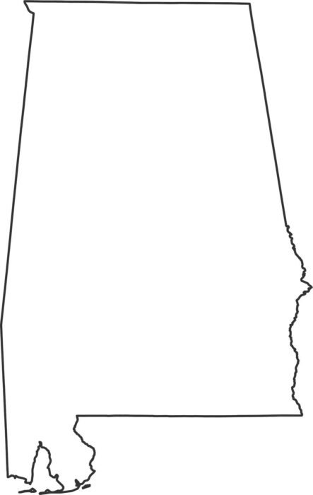Alabama Outline Map