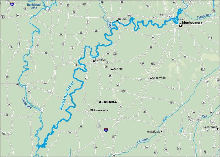 Alabama River Map
