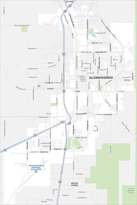Alamogordo Map New Mexico