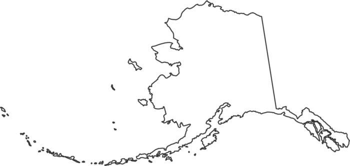 Alaska Blank Map