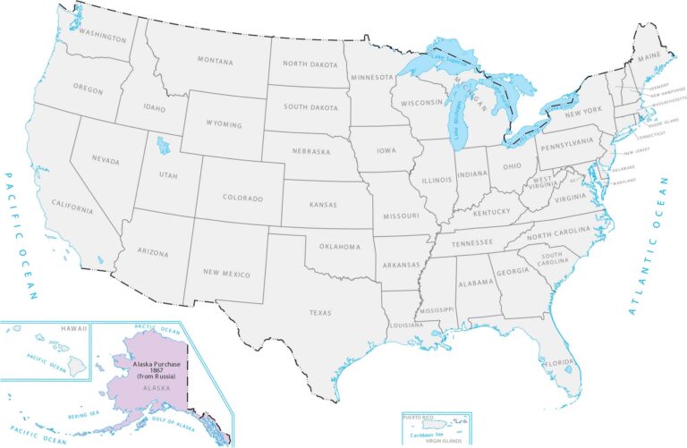 Alaska Purchase 1867 Map