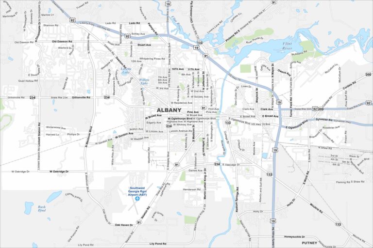 Albany Map Georgia