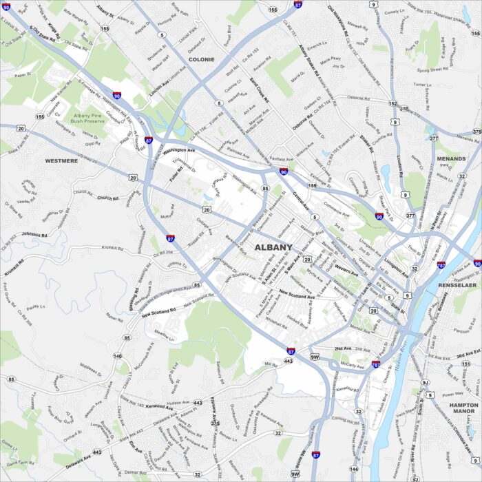 Albany Map New York