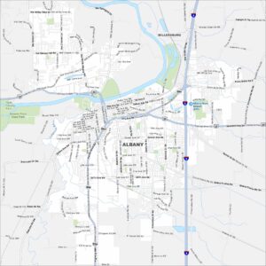 Albany Map Oregon