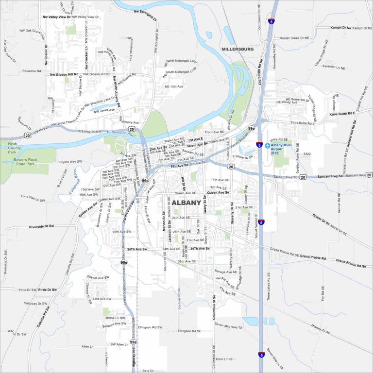 Albany Map Oregon
