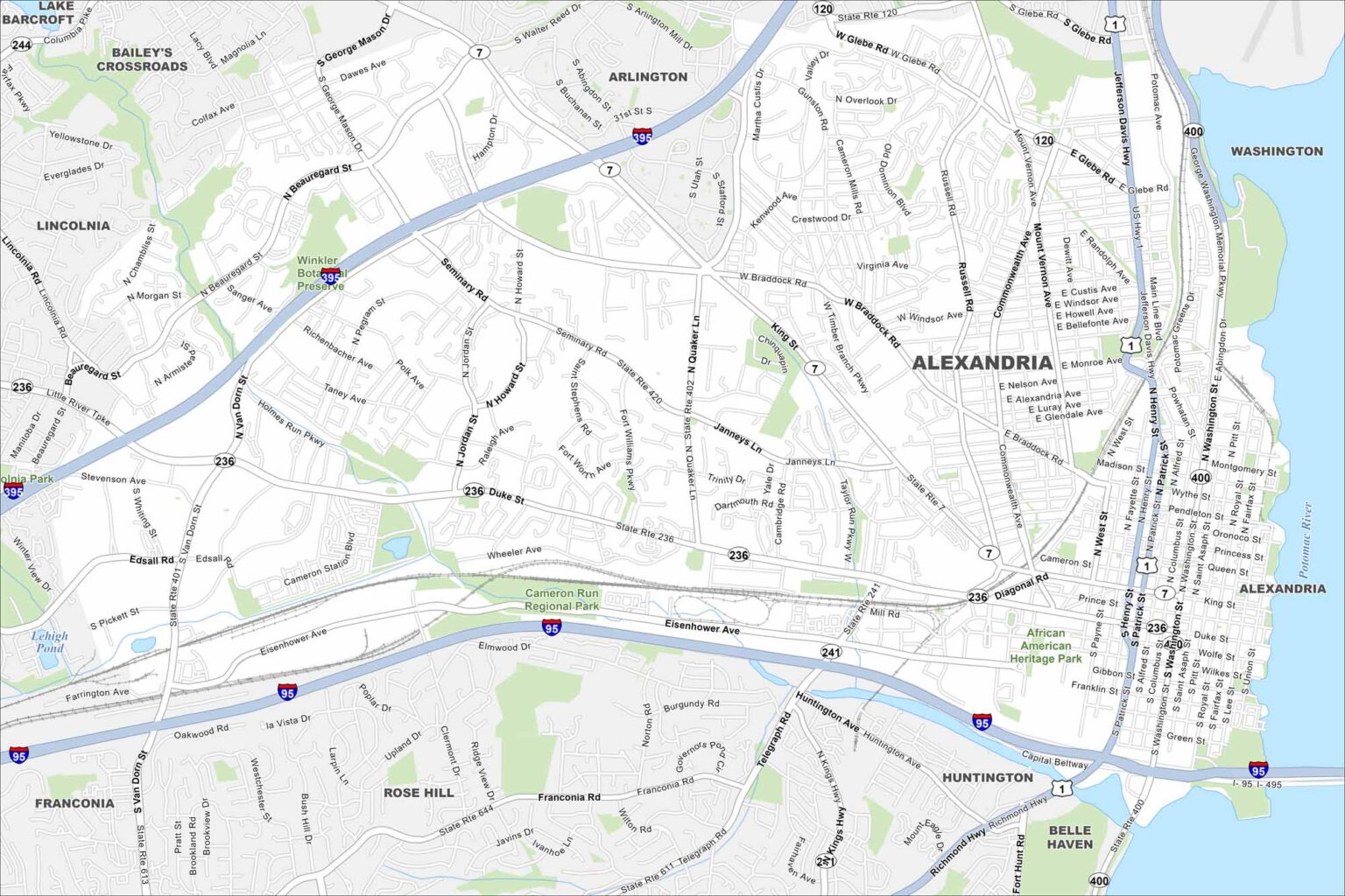 Map Of Virginia US Maps Alexandria Map Virginia 1536x1024 
