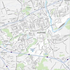 Allentown Map Pennsylvania