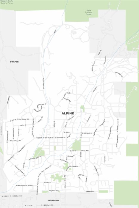 Alpine Map Utah