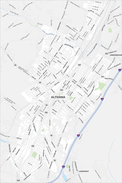 Altoona Map Pennsylvania