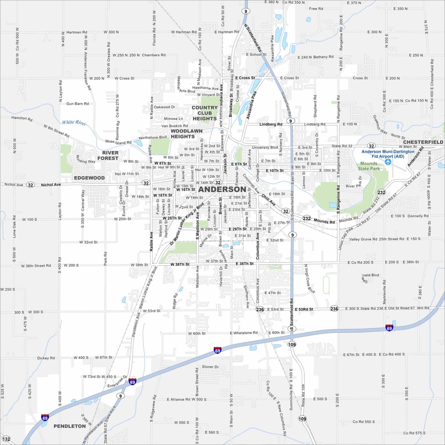 Map of Anderson, Indiana - US Maps