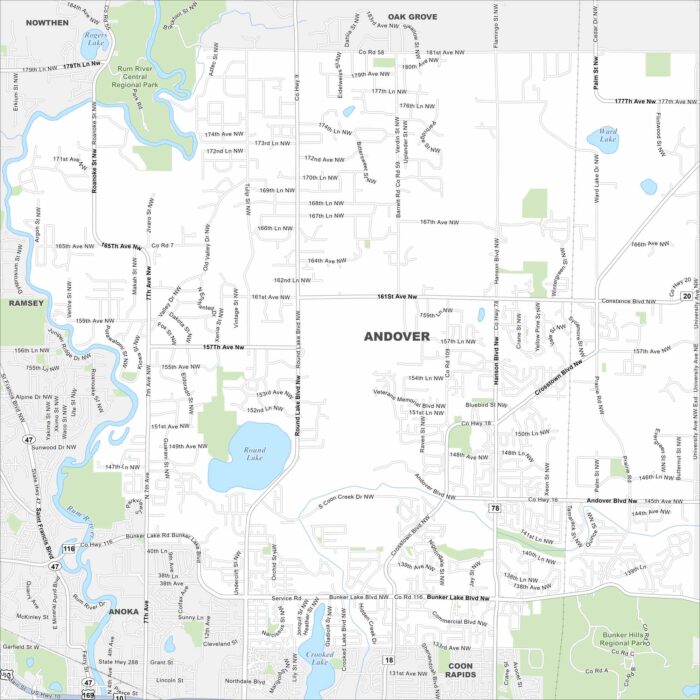 Andover Map Minnesota