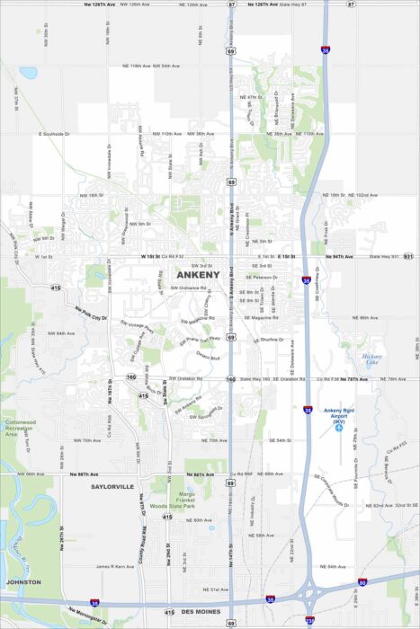 Ankeny Map Iowa