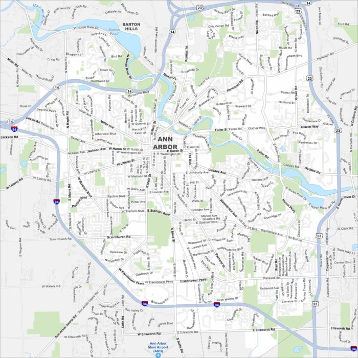 Ann Arbor Map Michigan