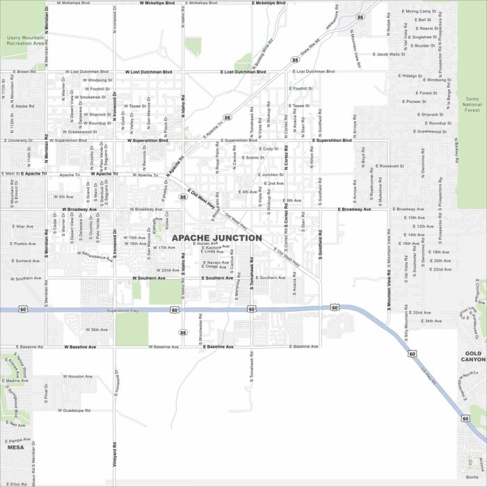 Apache Junction Map Arizona