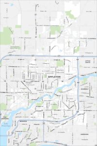 Appleton Map Wisconsin