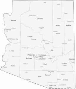 Arizona Counties Cities Map
