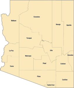 Arizona County Map