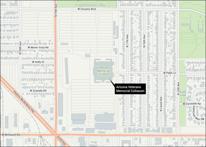 Arizona Memorial Coliseum Map