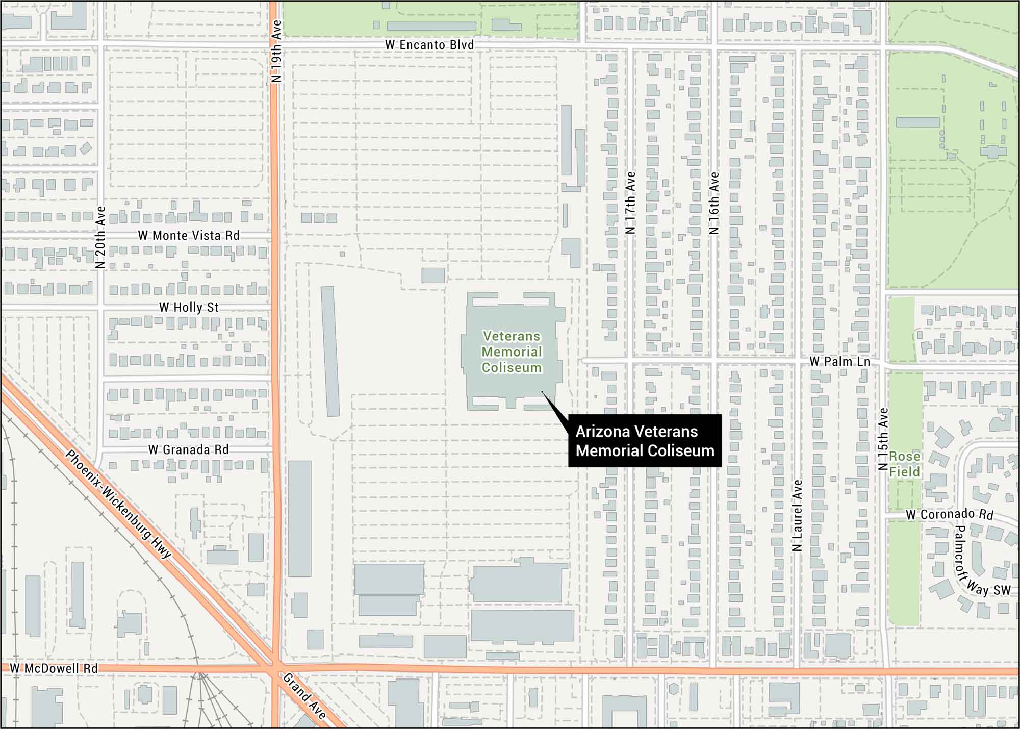 Arizona Memorial Coliseum Map
