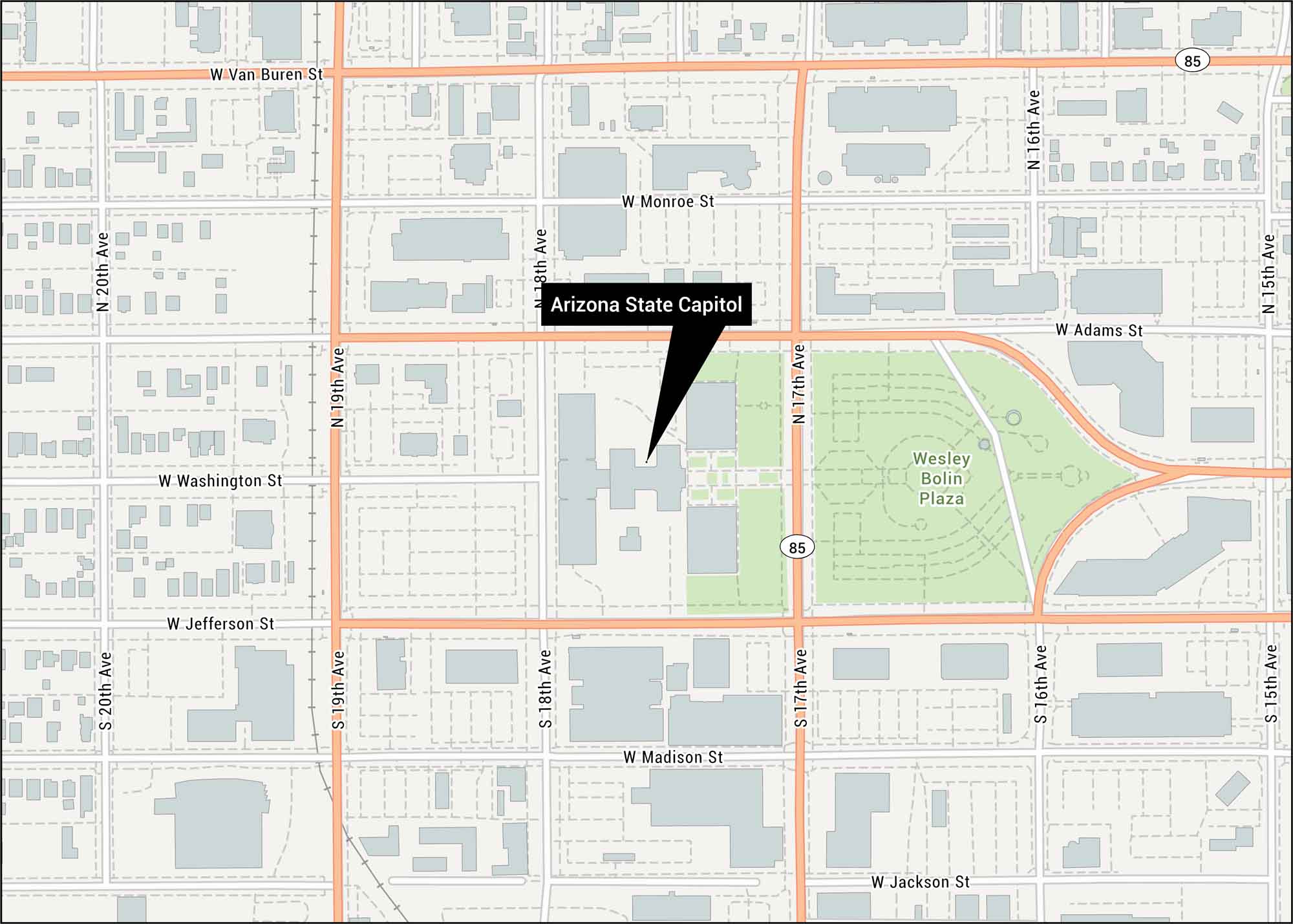 Arizona State Capitol Map