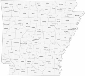 Arkansas Counties Cities Map