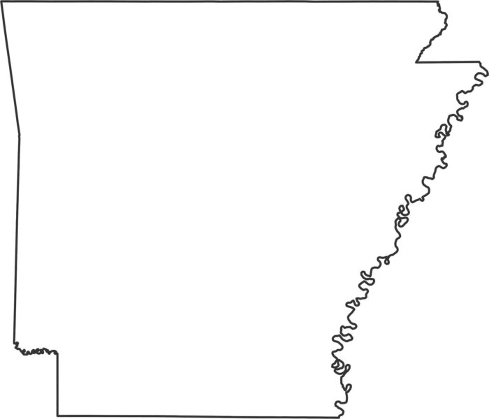 Arkansas Outline Map