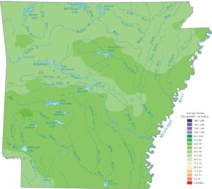 Arkansas Precipitation Map