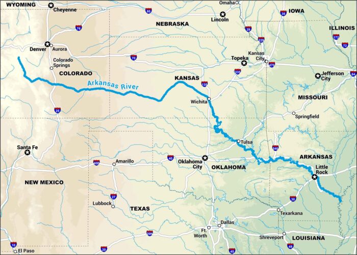 Arkansas River Map