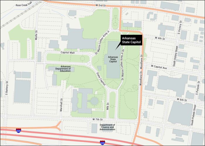 Arkansas State Capitol Map