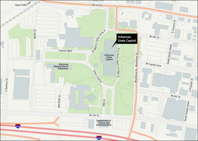 Arkansas State Capitol Map