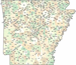 Arkansas Zip Code Map