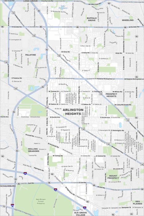 Arlington Heights Map Illinois