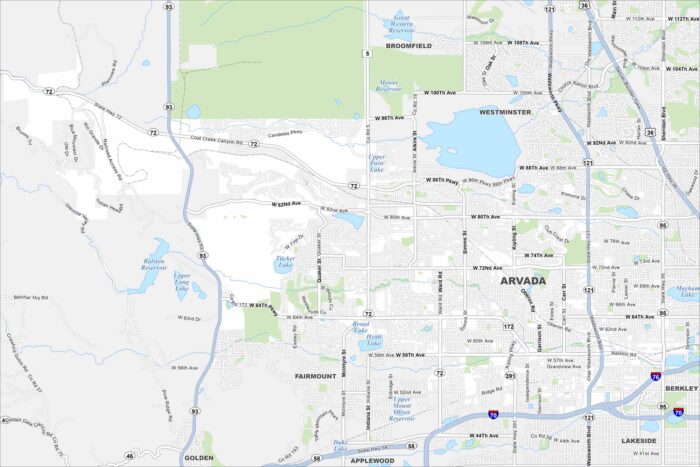 Arvada Map Colorado