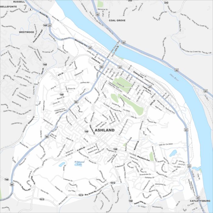 Ashland Map Kentucky