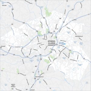 Athens Map Georgia