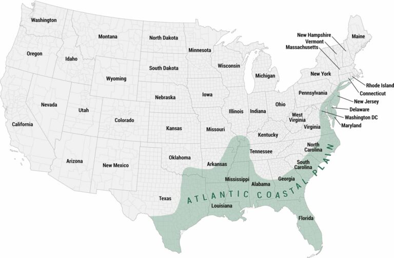 Atlantic Coastal Plain Map