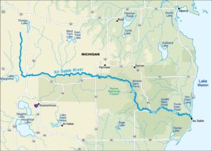 Au Sable River Map