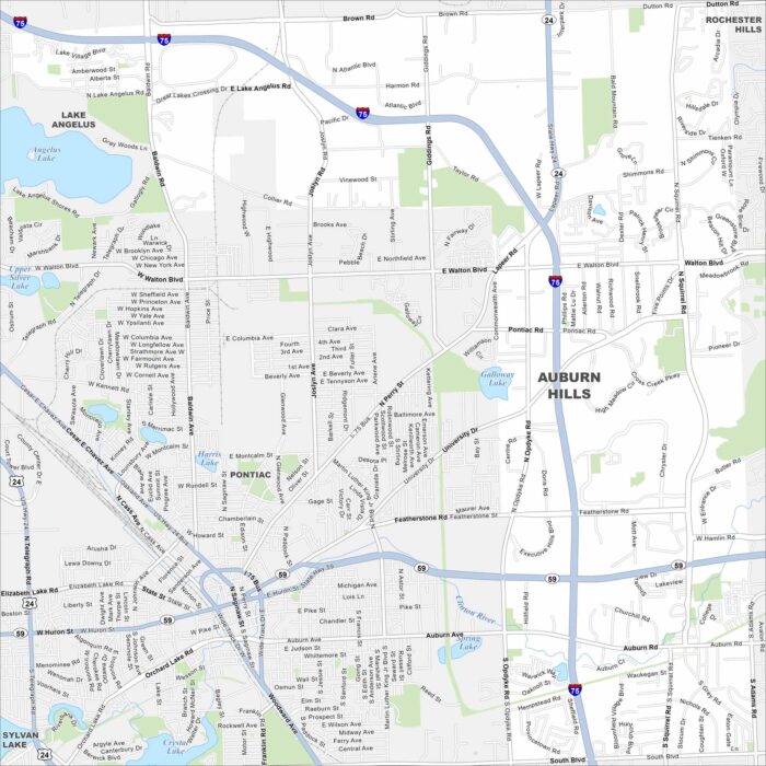 Auburn Hills Map Michigan