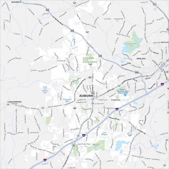 Auburn Map Alabama