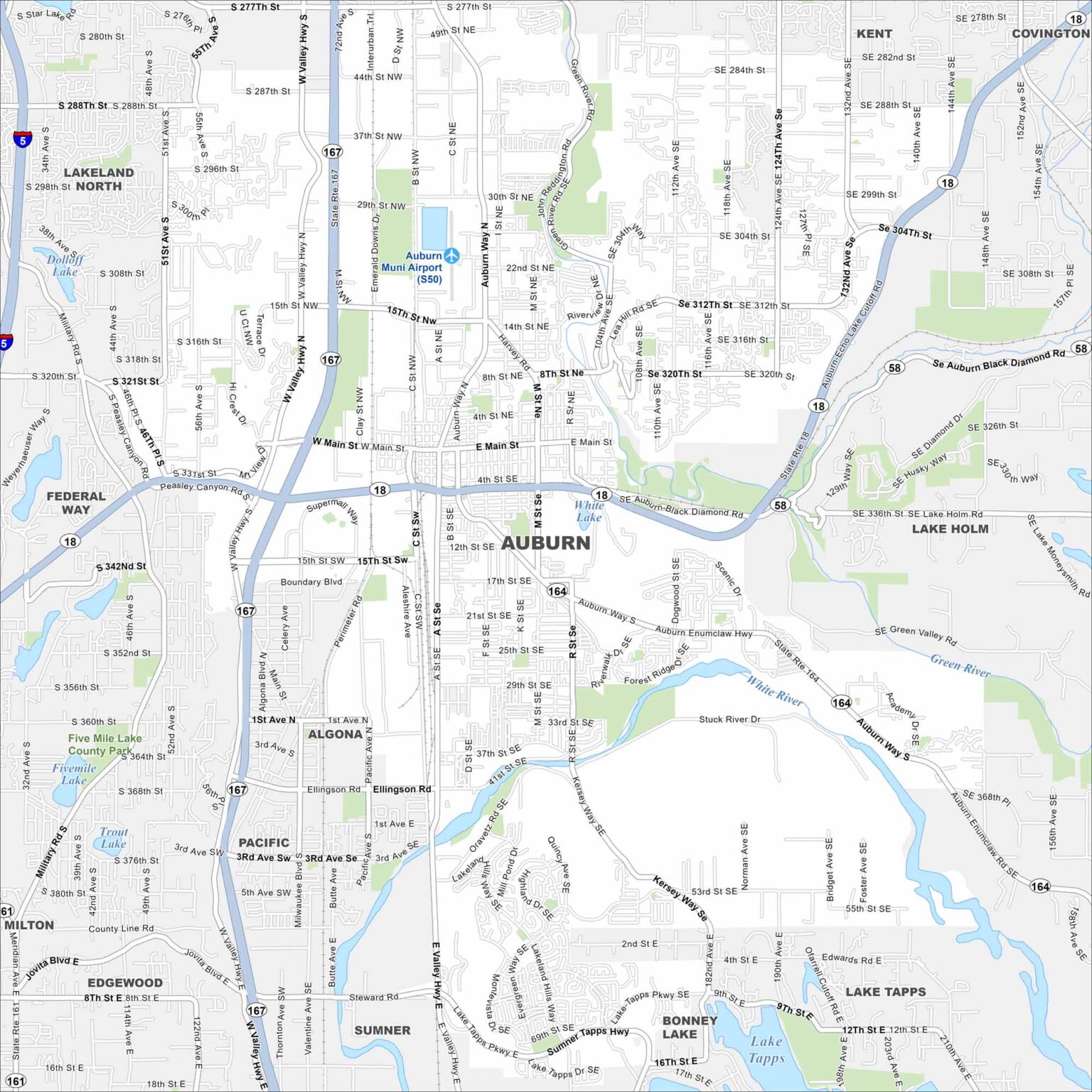 Map of Auburn, Washington - US Maps