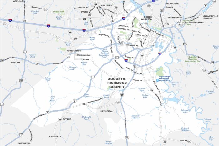 Augusta Map Georgia