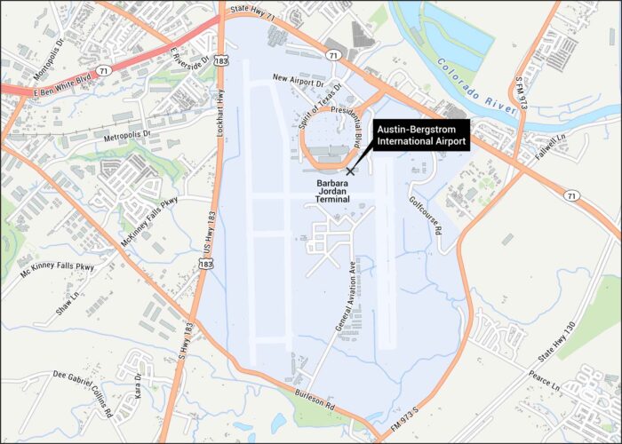 Austin International Airport Map