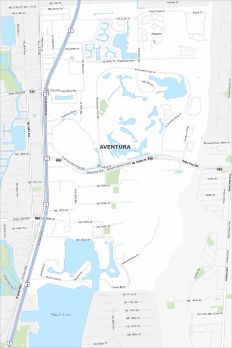 Aventura Map Florida