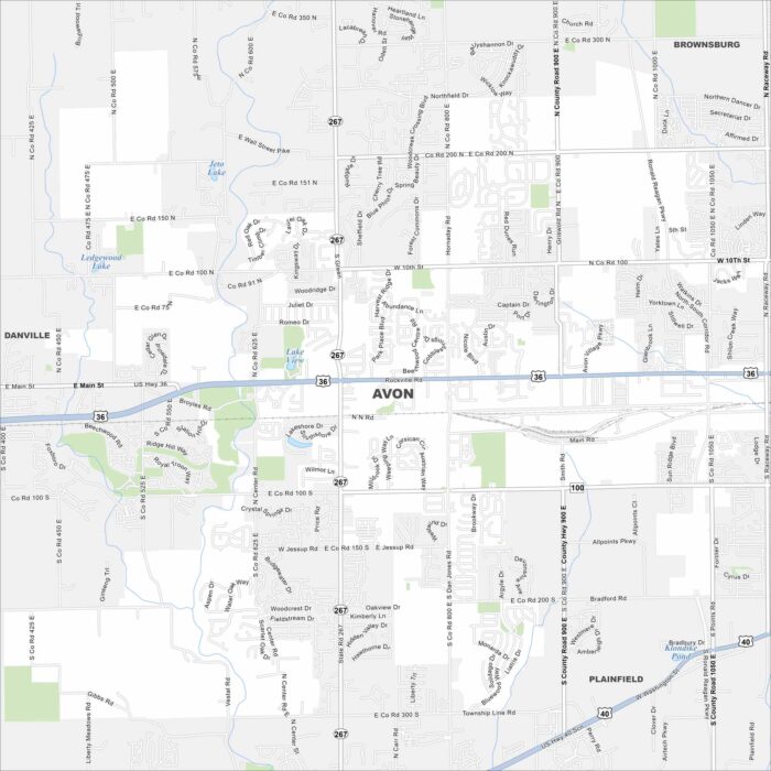 Avon Map Indiana